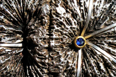 Broche de plata con Zafiro.